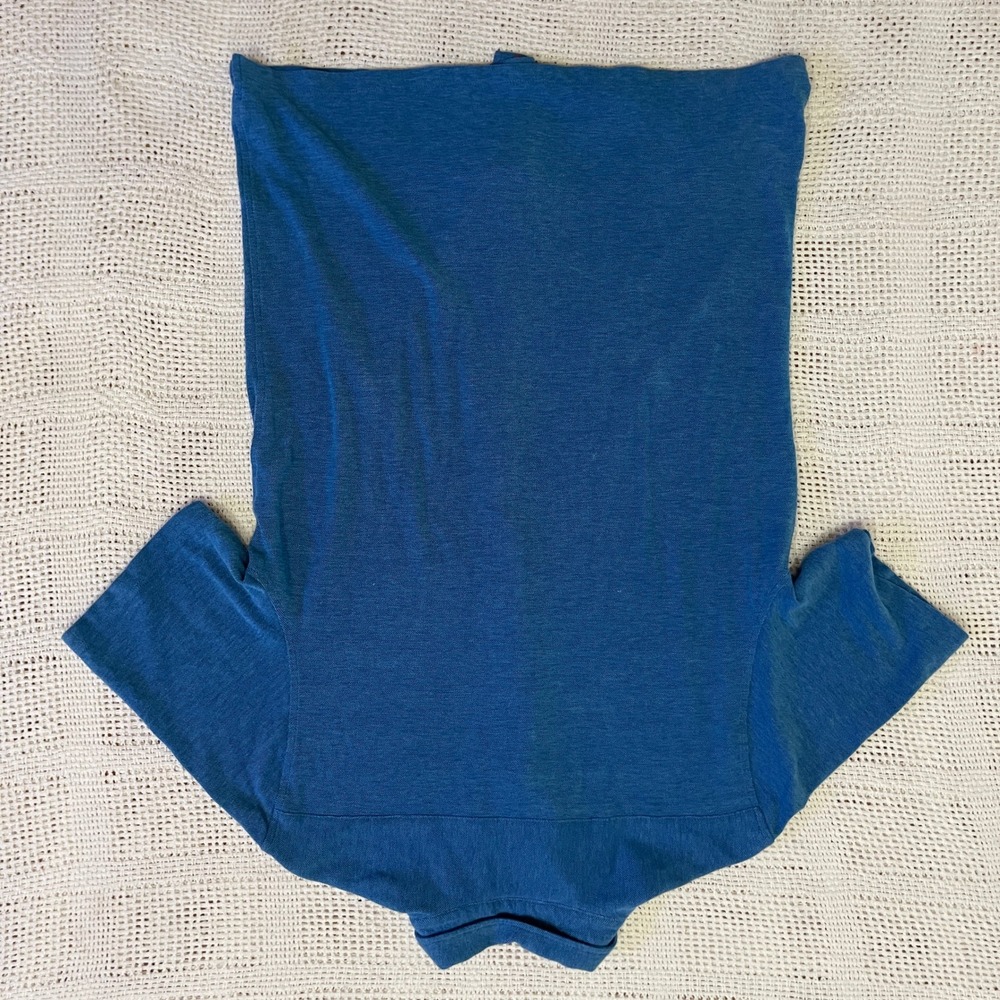 Bugatchi Mens Blue Pique Knit Short Sleeve Button Down Shirt Floral Trim Collar - Picture 3 of 3